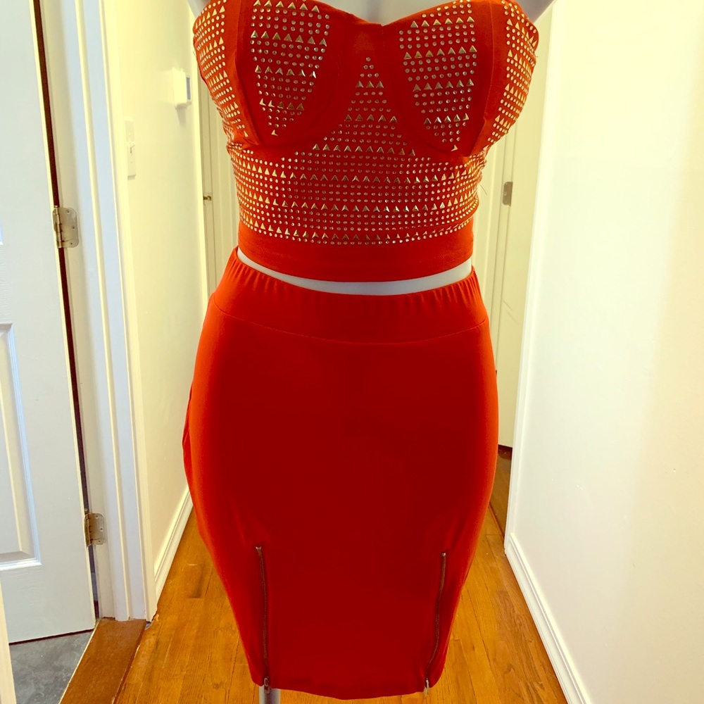 2piece top & skirt